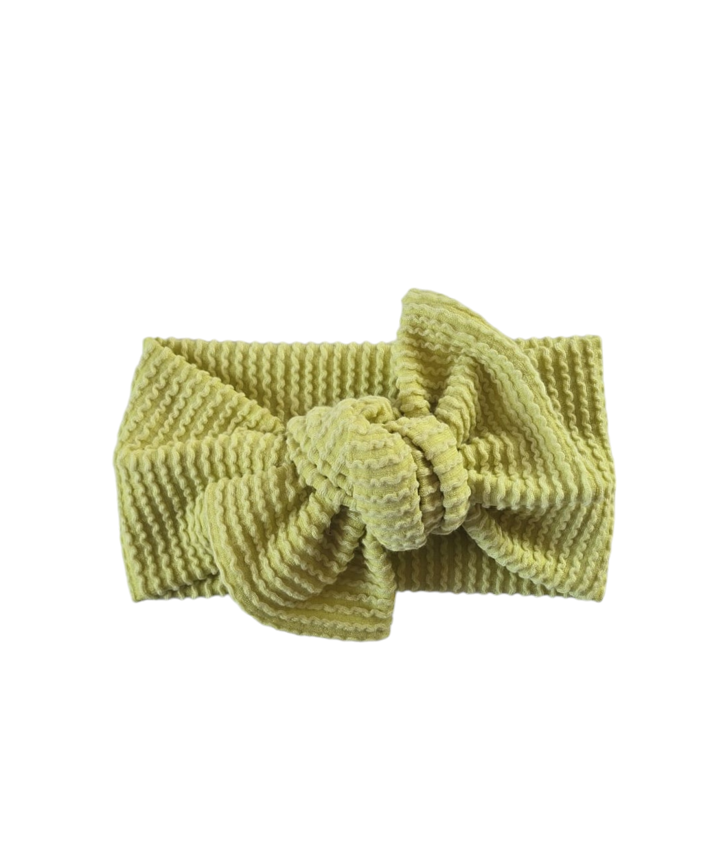 Lime Wavy | Classic Headband Bow