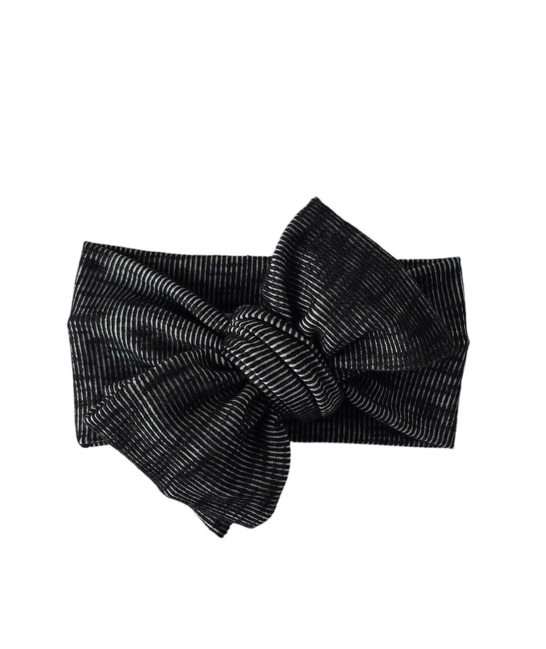 Black - White  ribbed | Oversized Headband Bow