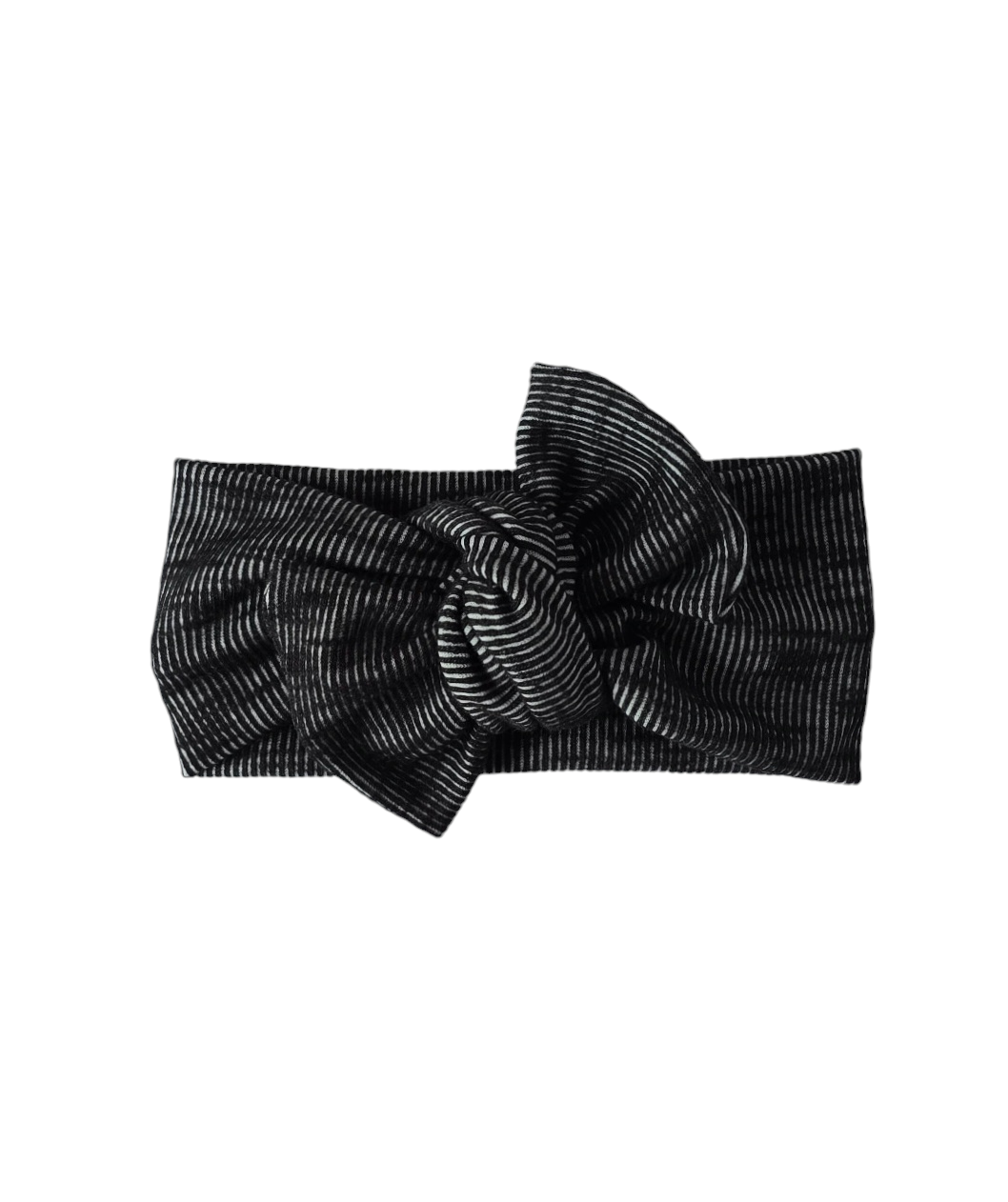 Black - White ribbed | Classic Headband Bow