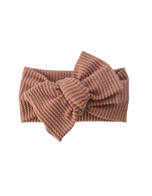 Mauve Dusty wavy | Oversized Headband Bow