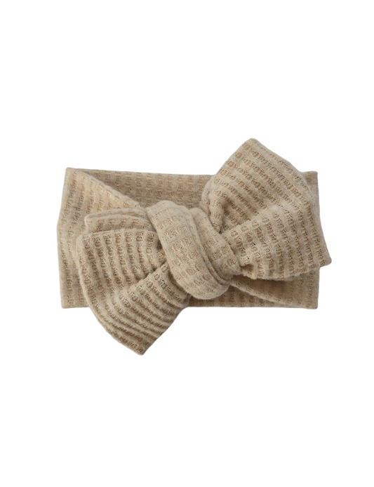 Waffle  Oatmeal | Oversized Headband Bow