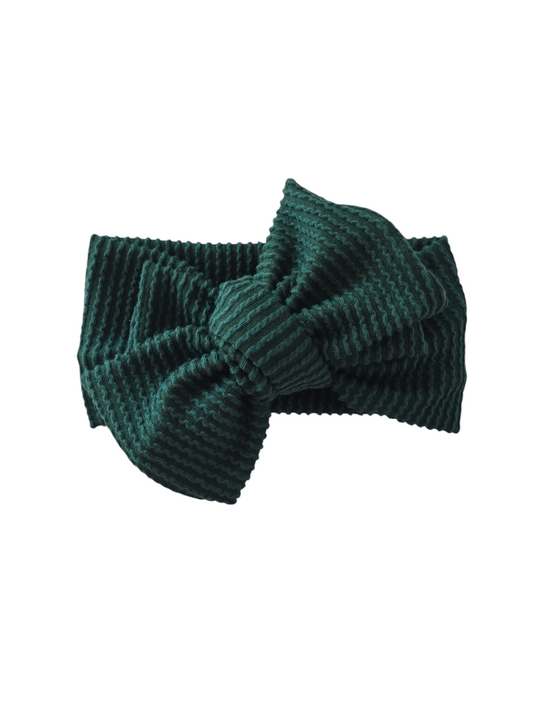 Hunter green Oversized Headband Bow